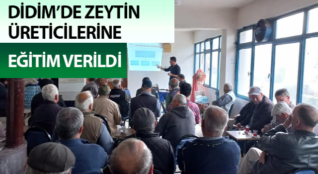 Didim’de üreticilere zeytin ve zeytinyağı eğitimi verildi