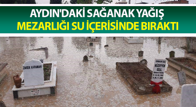 Mezarlık su içerisinde kaldı