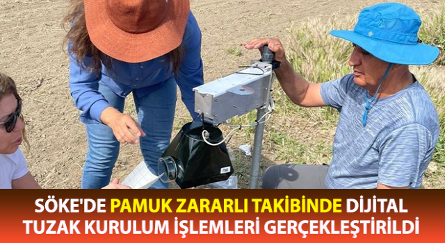 Söke'de pamuk zararlı takibinde dijital dönem