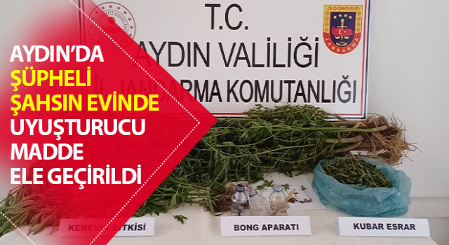 Şüpheli şahsın evinde uyuşturucu madde ele geçirildi