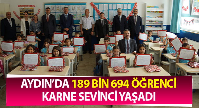 Aydın’da 189 bin 694 öğrenci karne sevinci yaşadı