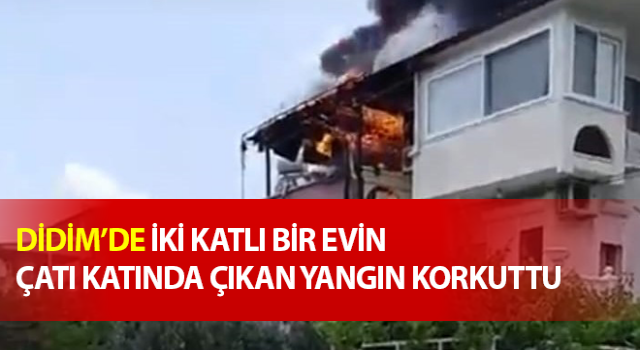 Didim’deki ev yangını korkuttu