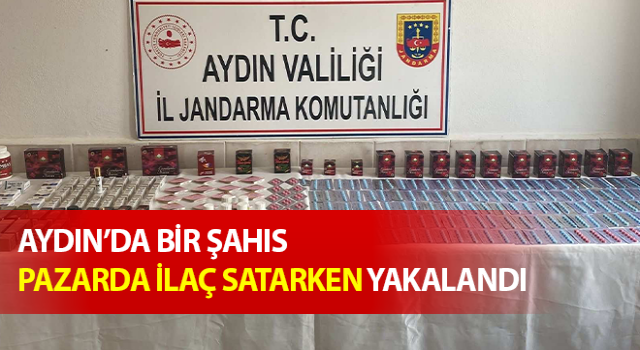 Pazarda ilaç satarken yakalandı