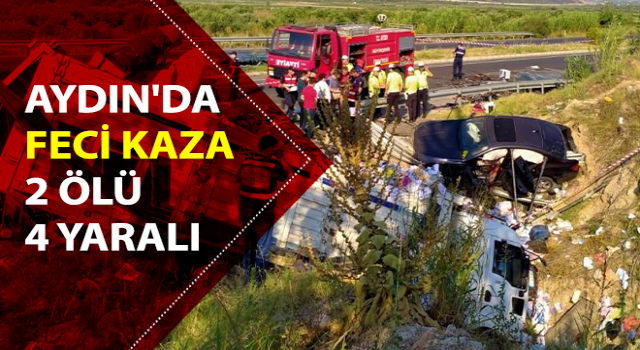 Aydın'da trafik kazası: 2 ölü, 4 yaralı