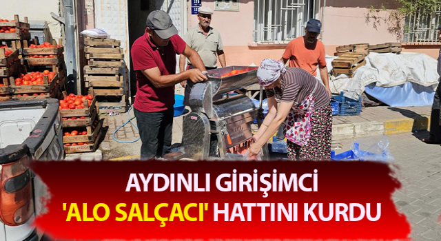 Mahalle mahalle dolaşıp salça yapıyor