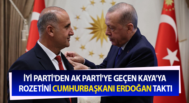 Rozetini, Cumhurbaşkanı Erdoğan taktı