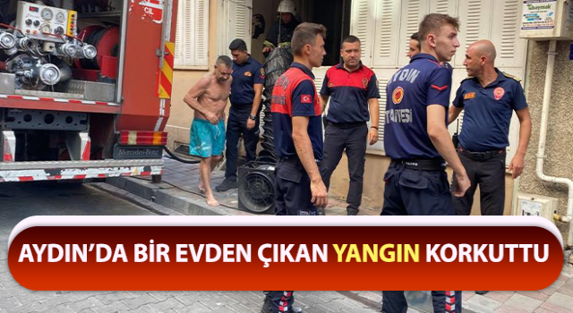 Alevlerden yalınayak kaçarak kurtuldu