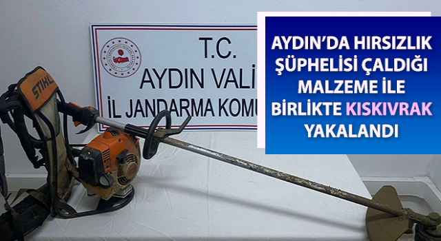 Çaldığı malzeme ile birlikte yakalandı