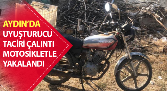 Uyuşturucu taciri çalıntı motosikletle yakalandı