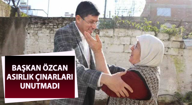 Başkan Özcan asırlık çınarları unutmadı