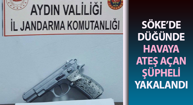 Düğünde havaya ateş açan şüpheli yakalandı