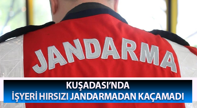 İşyeri hırsızı jandarmadan kaçamadı