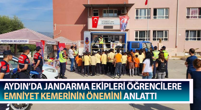 Jandarma öğrencilere emniyet kemerinin önemini anlattı