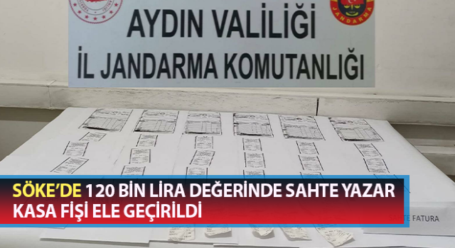 Söke’de 40 adet sahte yazar kasa fişi ele geçirildi