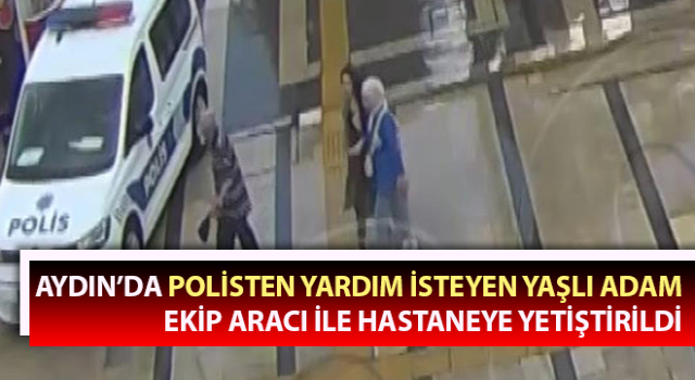 Yaşlı adam ekip aracı ile hastaneye yetiştirildi