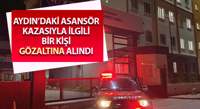 Asansör kazasıyla ilgili bir kişi gözaltına alındı