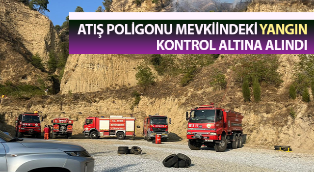 Atış poligonu mevkiindeki yangın kontrol altına alındı