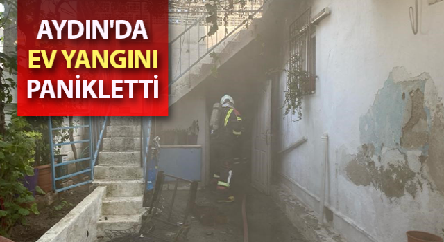 Aydın'da ev yangını panikletti