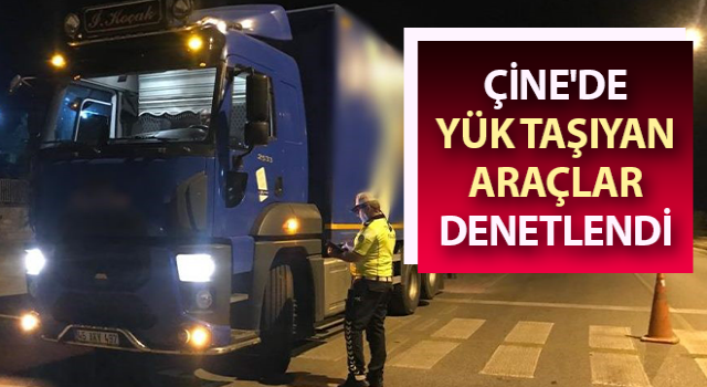 Çine'de kamyonlar denetimden geçti