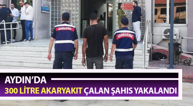 İş makinesinden akaryakıt çaldı, yakalandı