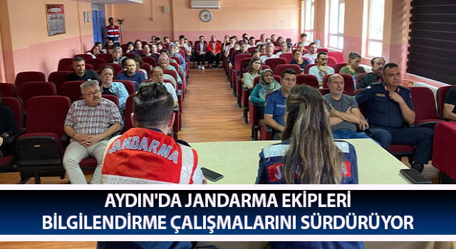 Jandarma bilgilendirme çalışmalarını sürdürüyor