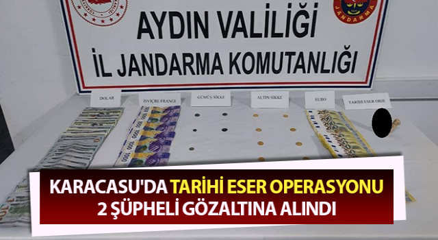 Karacasu'da tarihi eser operasyonu