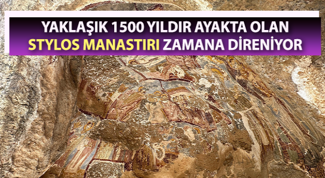 Tarihi manastırdaki resimler ve işaretler ilk günkü özelliğini koruyor