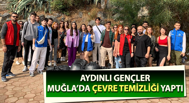 Aydınlı gençler çevre temizliği yaptı