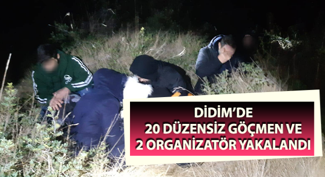 Didim’de 20 düzensiz göçmen yakalandı