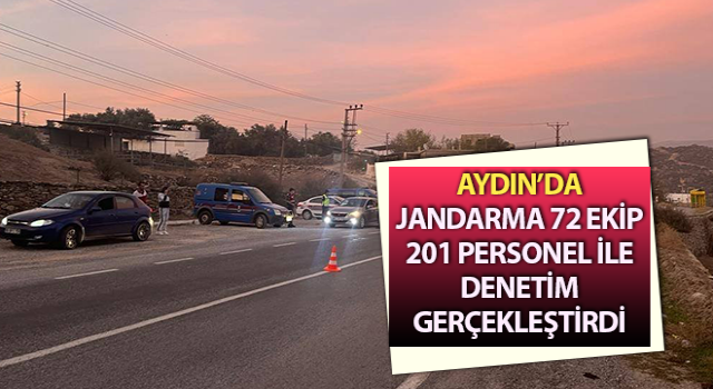 Jandarma 72 ekip 201 personel ile denetim gerçekleştirdi