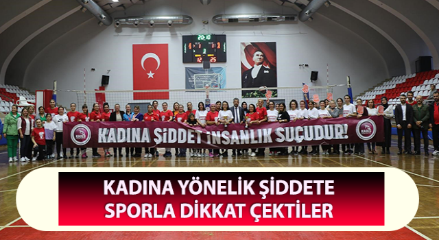 Kadına yönelik şiddete sporla dikkat çektiler