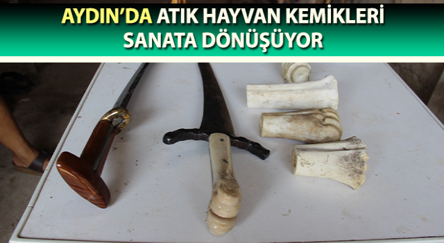 Kemal Usta, atık hayvan kemiklerini sanata dönüştürüyor