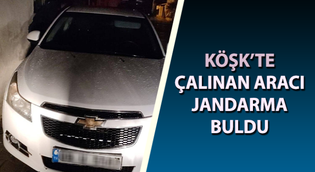 Köşk’te çalınan otomobil bulundu