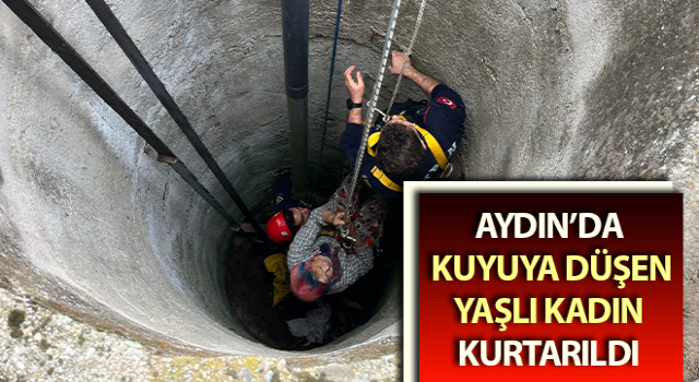 Kuyuya düşen yaşlı kadın itfaiye ekiplerince kurtarıldı