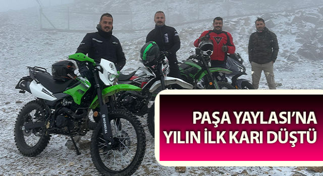 Yılın ilk karını motorcular karşıladı