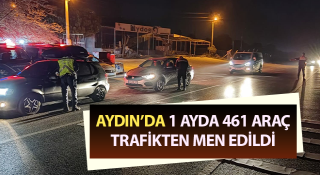 Aydın’da 1 ayda 461 araç trafikten men edildi