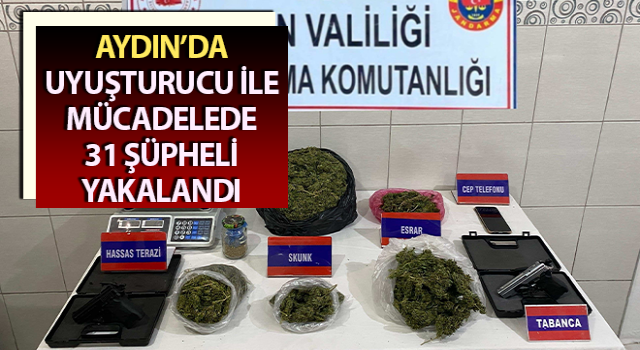 Aydın’da 31 şüpheli yakalandı