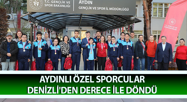 Aydınlı özel sporcular Denizli'den derece ile döndü