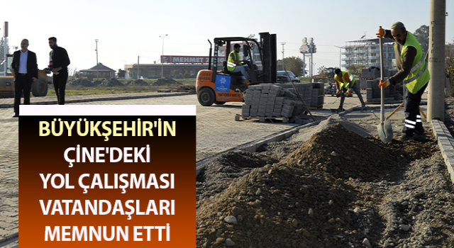 Çine'de yol çalışması devam ediyor