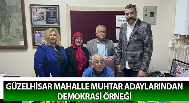 Muhtar adayları 30 yıllık mevcut muhtar ile bir araya geldi