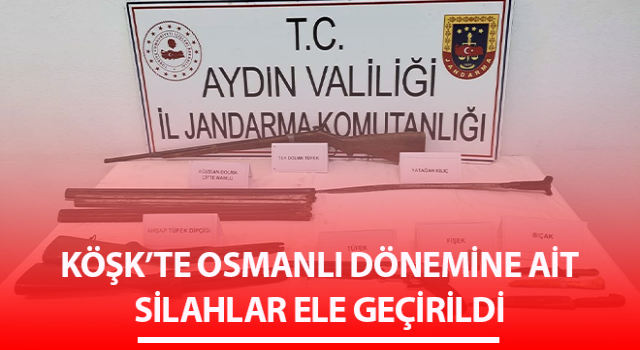 Osmanlı dönemine ait tüfek ve kılıç ele geçirildi