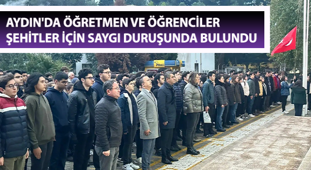 Aydın'daki okullarda anma töreni düzenlendi