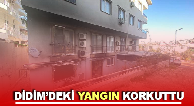 Didim'de apartman yangını