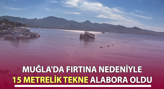 Fırtına ahşap tekneyi alabora etti