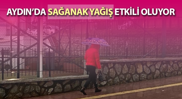 Aydın’da sağanak yağış etkili oluyor