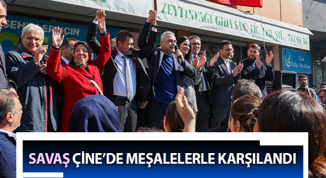 Savaş, baba ocağında meşalelerle karşılandı