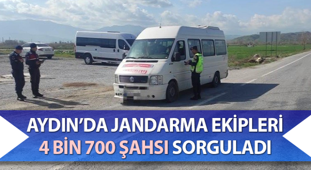 Jandarma ekipleri 4 bin 700 şahsı sorguladı