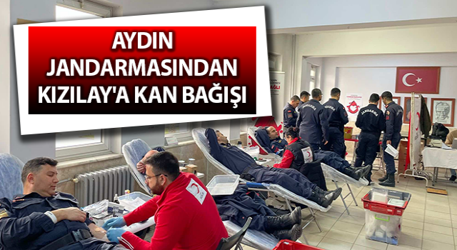 Kızılay ve jandarma kan bağışında bulundu