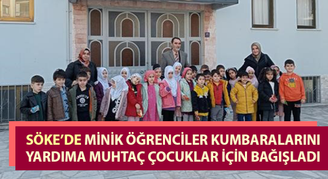 Minik öğrenciler kumbaralarını yardıma muhtaç çocuklar için bağışladı