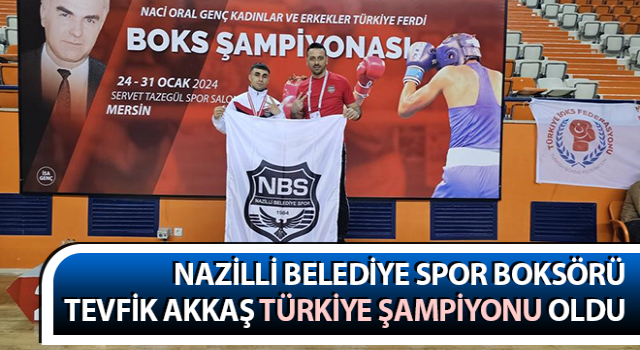 Nazilli Belediyespor boksörü Türkiye şampiyonu oldu